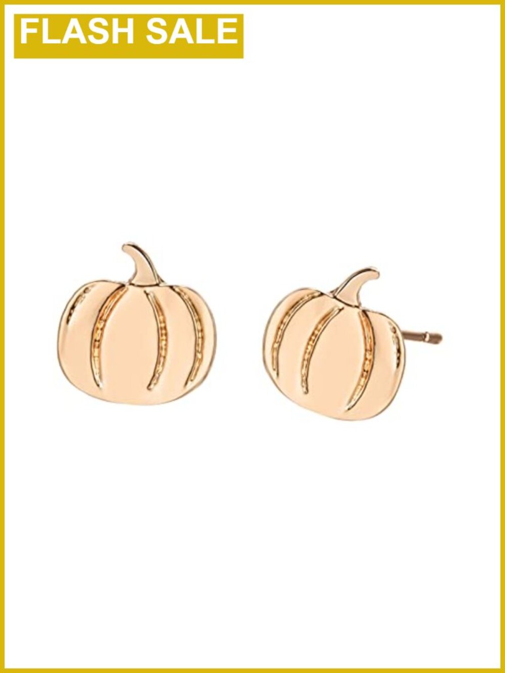 Small Pumpkin Stud Earrings Gold Silver Plated Fall Thanksgiving Gift